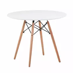 Стіл обідній ЕТНА MDF (D=80cm), білий Стіл обідній ЕТНА MDF (D=80cm), білий