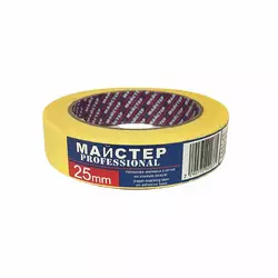 Малярна стрічка"Майстер"25мм жов.(9сп,54 шт/ящ)Pro Малярна стрічка"Майстер"25мм жов.(9сп,54 шт/ящ)Pro